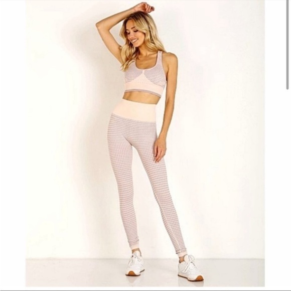 Varley- Houndstooth Printed Seamless Hobart Leggings S/M - Picture 1 of 9